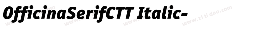 OfficinaSerifCTT Italic字体转换